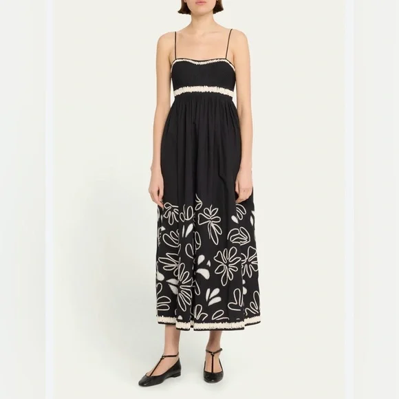 Ulla Johnson New Hollis Embroidered Cotton Long Dress Size 10 - Picture 5 of 16